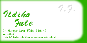 ildiko fule business card